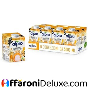 Alpro Barista Bevanda all’Avena – Alternativa Vegetale al Latte, Senza Lattosio, 8x500ml