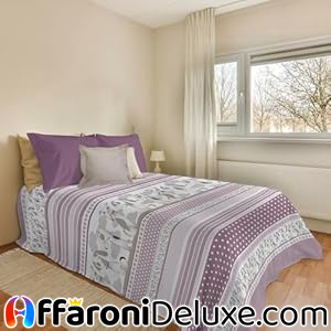 Pensieri Delicati Copriletto 220x280 cm – Telo Singolo 100% Cotone Piqué Fantasia BauBau Rosa, Made in Italy