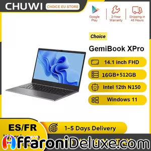 CHUWI GemiBook XPro 14,1" – Laptop Intel 12th Gen (N150/N100) 8GB DDR5 256GB SSD Windows 11 WiFi 6 BT 5.2